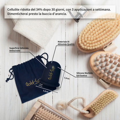 Coppetta anticellulite Gold-Cup risultati: cellulite ridotta del 34% in 30 giorni